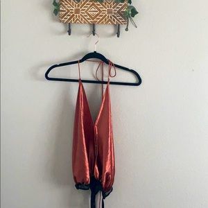 FREE PEOPLE Copper fashion bodysuit